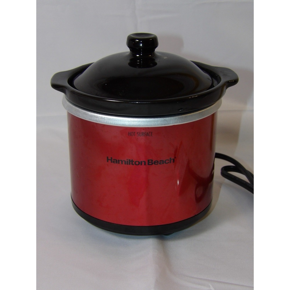 Hamilton Beach Party Dipper‎ 16oz Red Crock Pot Warmer